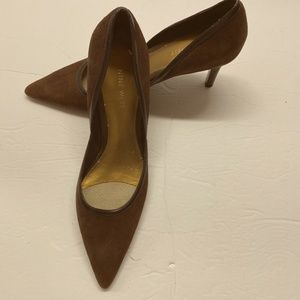 Nine West Brown Suede Heels Size 8 1/2